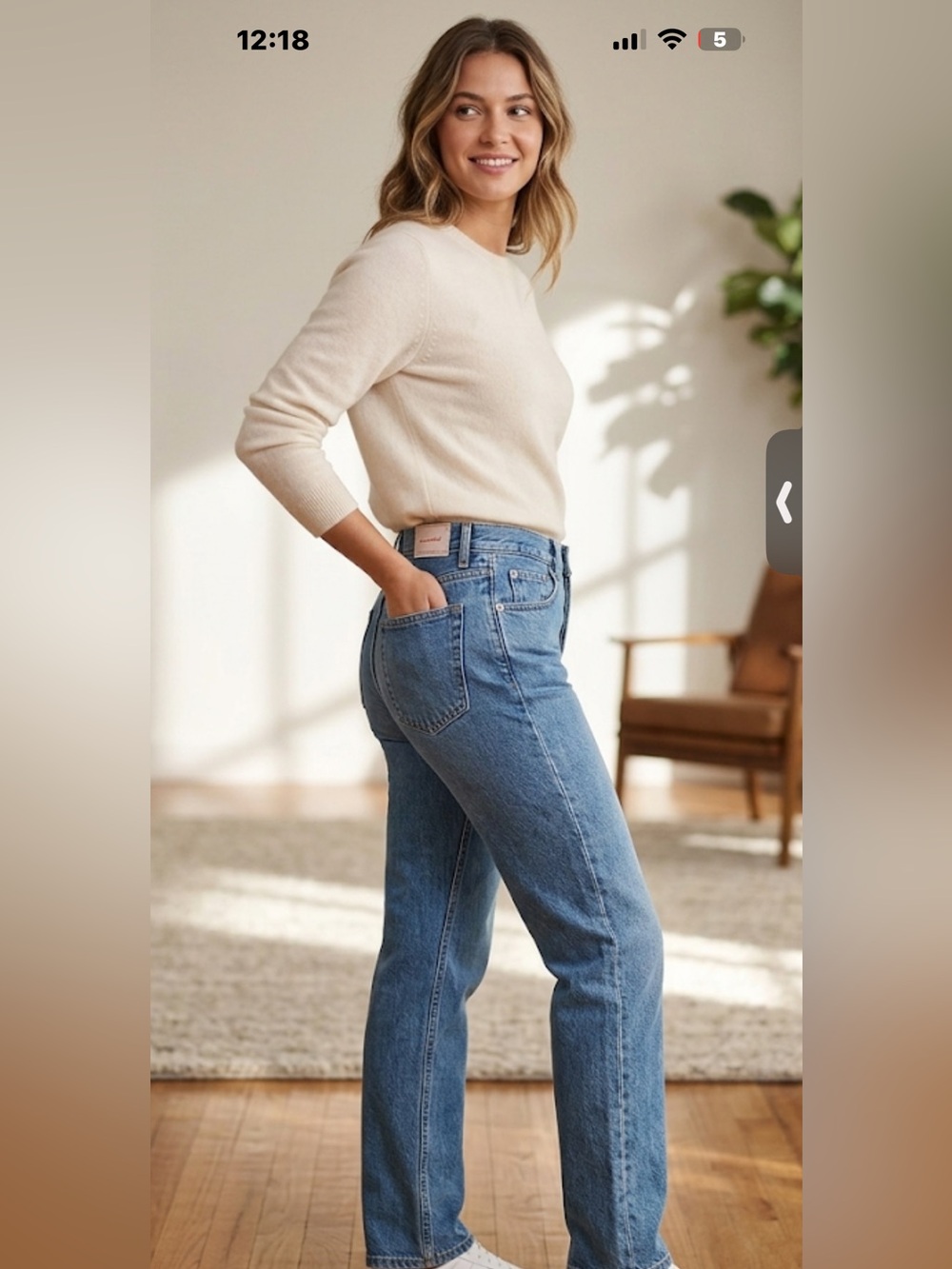 Everlane Highrise the 90’s Cheeky Jean. EUC